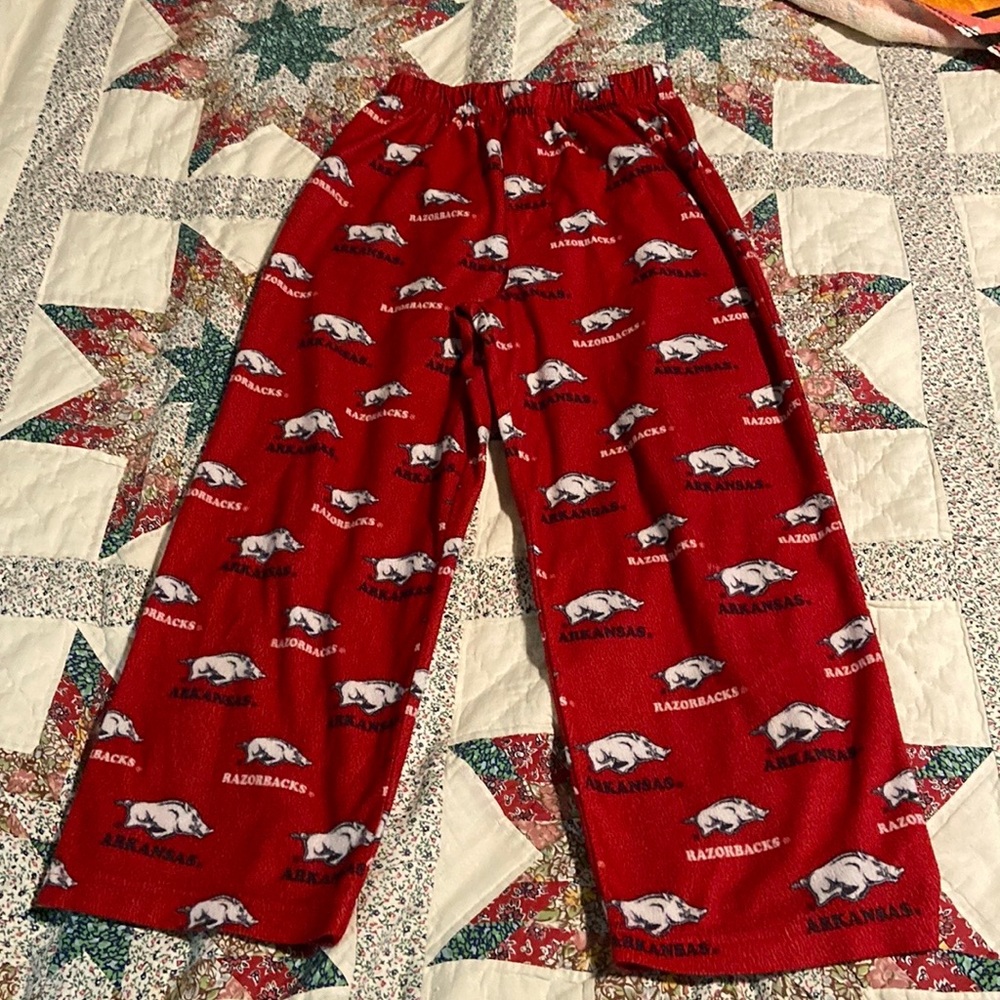 Kids Razorback Themed Pajama Pant.  GUC!